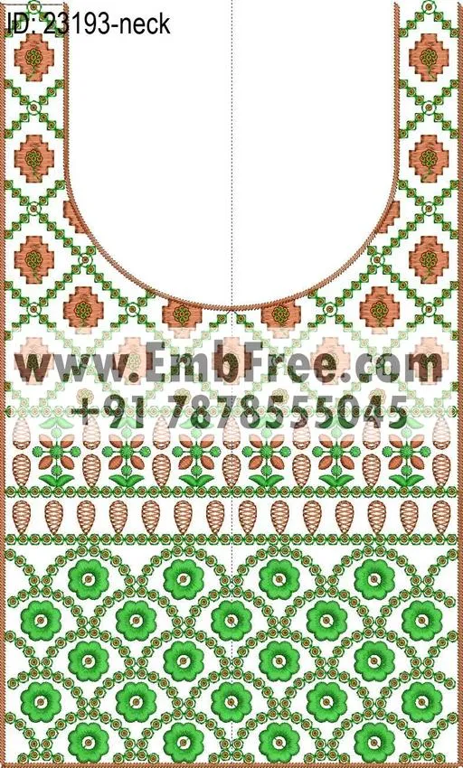 neck embroidery design