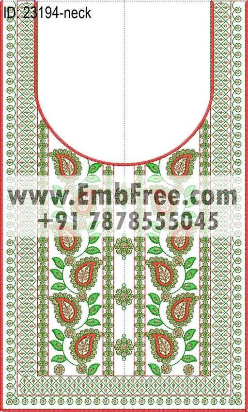 neck embroidery design