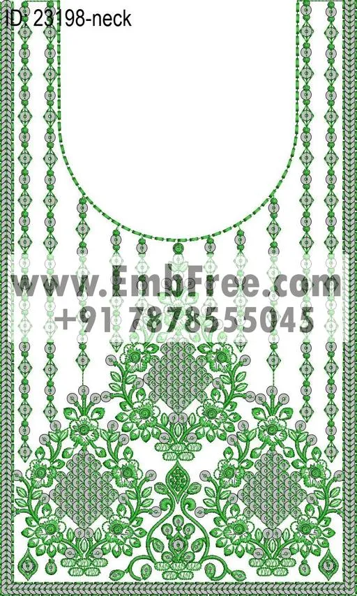 neck embroidery design