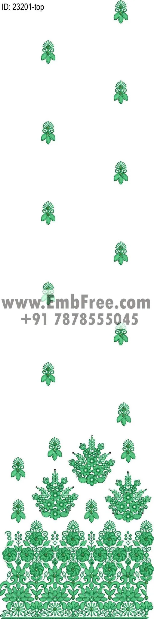 dress single head embroidery design