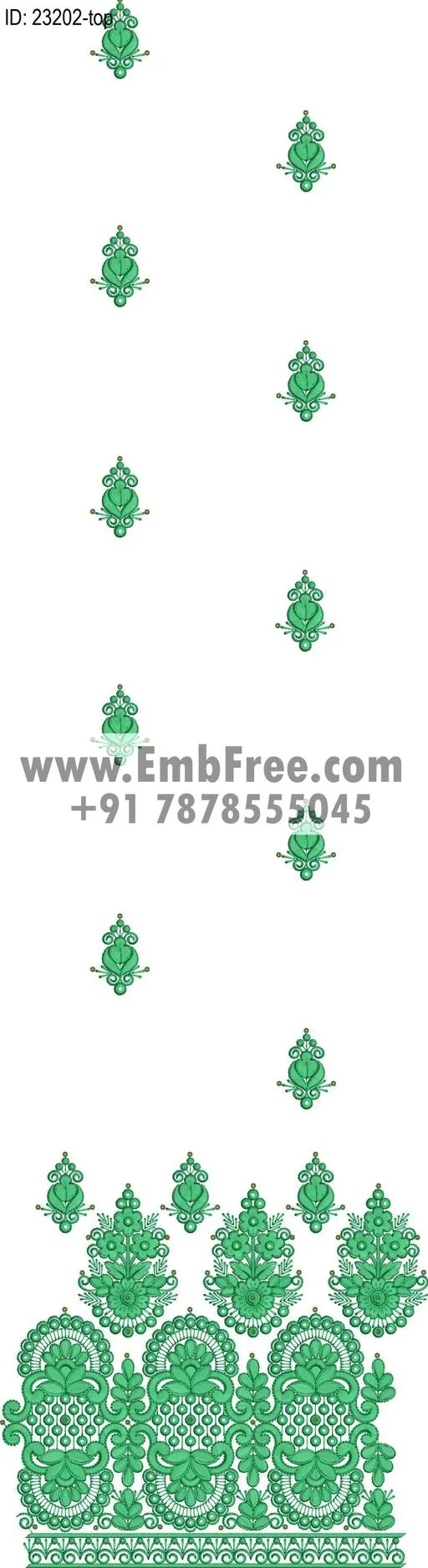 dress single head embroidery design