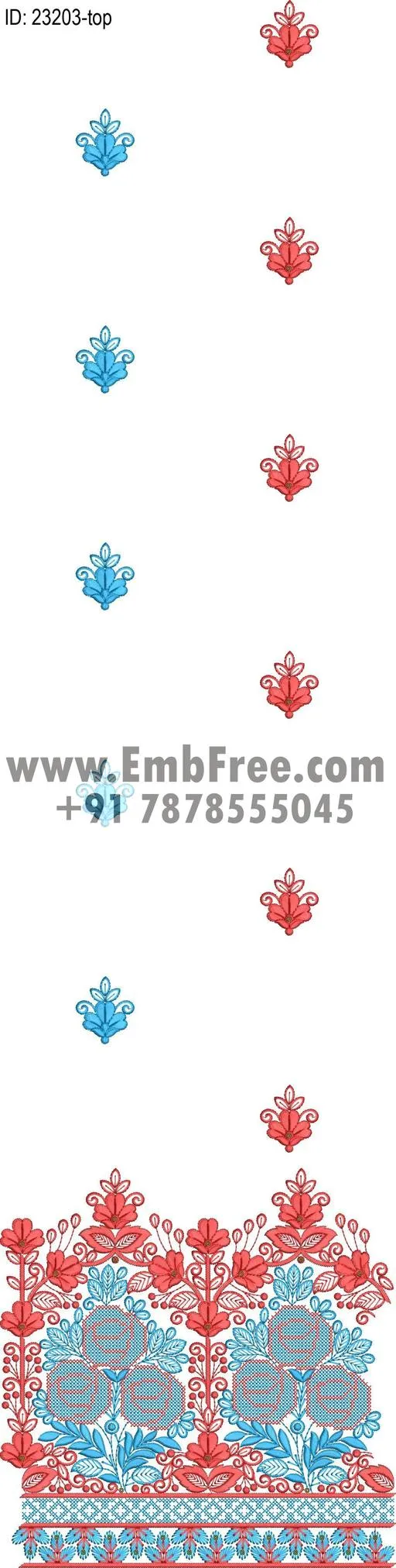 dress single head embroidery design
