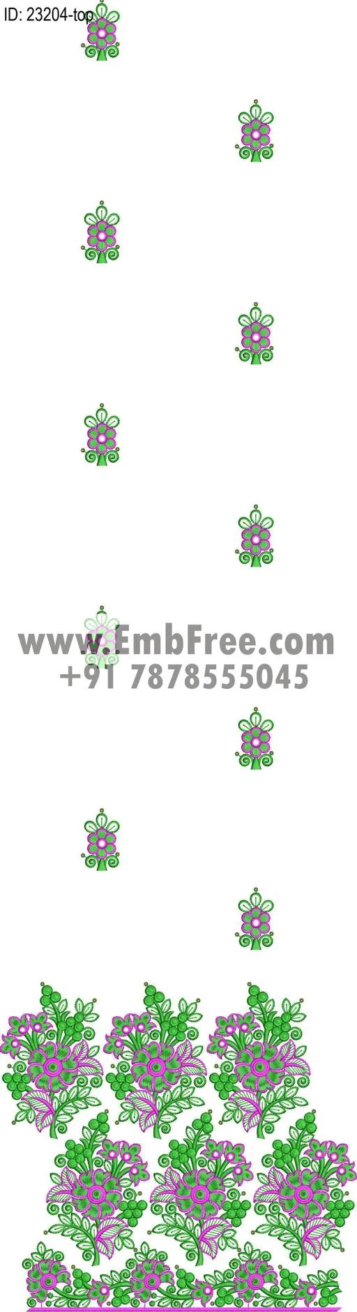 dress single head embroidery design