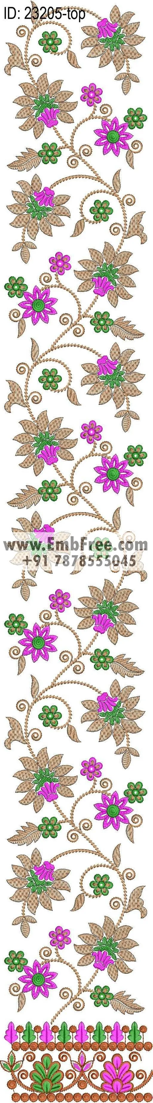dress single head embroidery design