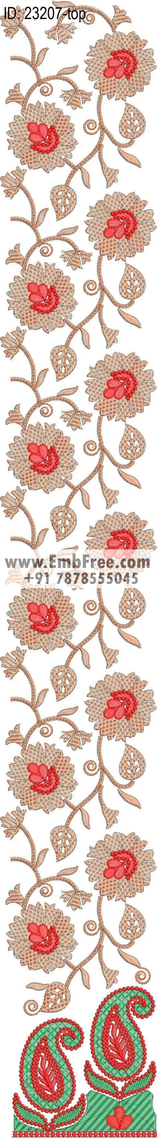 dress single head embroidery design