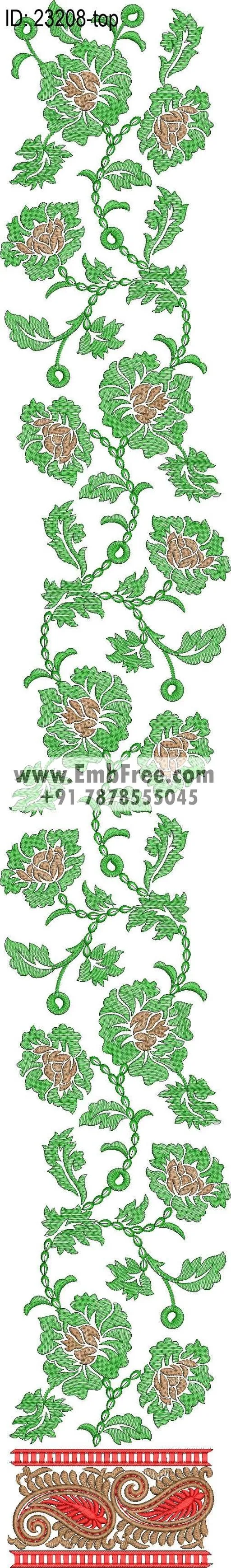 dress single head embroidery design