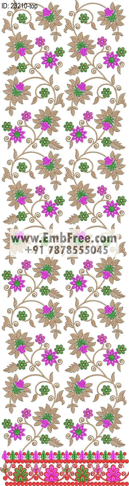 dress single head embroidery design