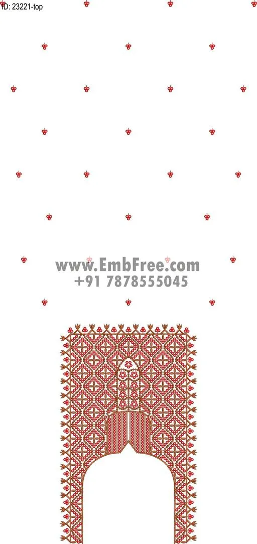 dress single head embroidery design