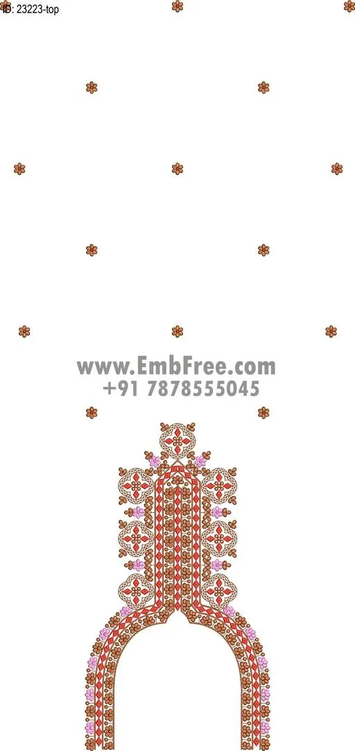 dress single head embroidery design embroidery design ID 23223