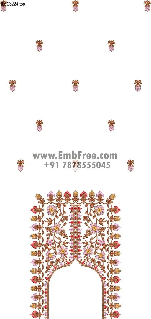dress single head embroidery design embroidery design ID 23224