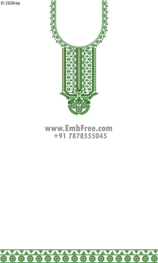 dress single head embroidery design embroidery design ID 23228