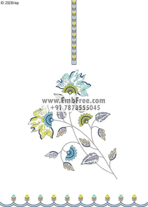dress single head embroidery design embroidery design ID 23230