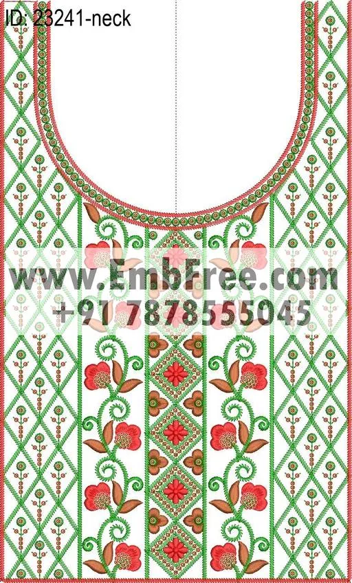 neck embroidery design