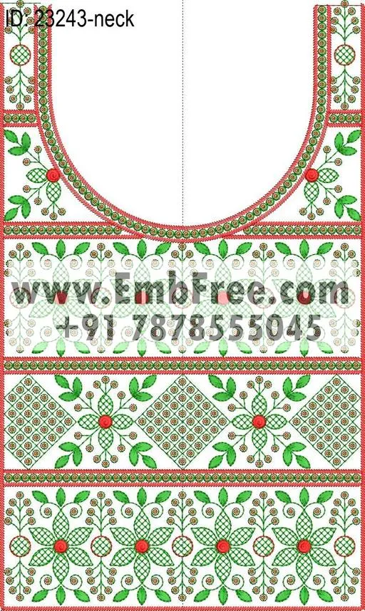 neck embroidery design