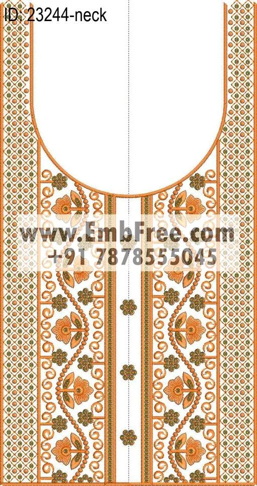 neck embroidery design