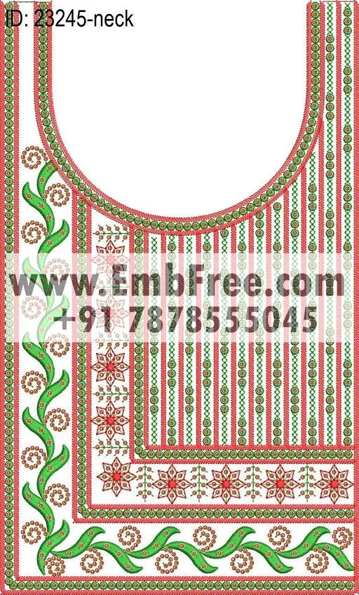 neck embroidery design