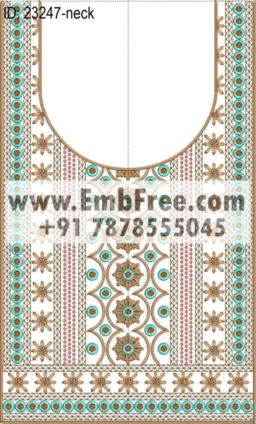 neck embroidery design