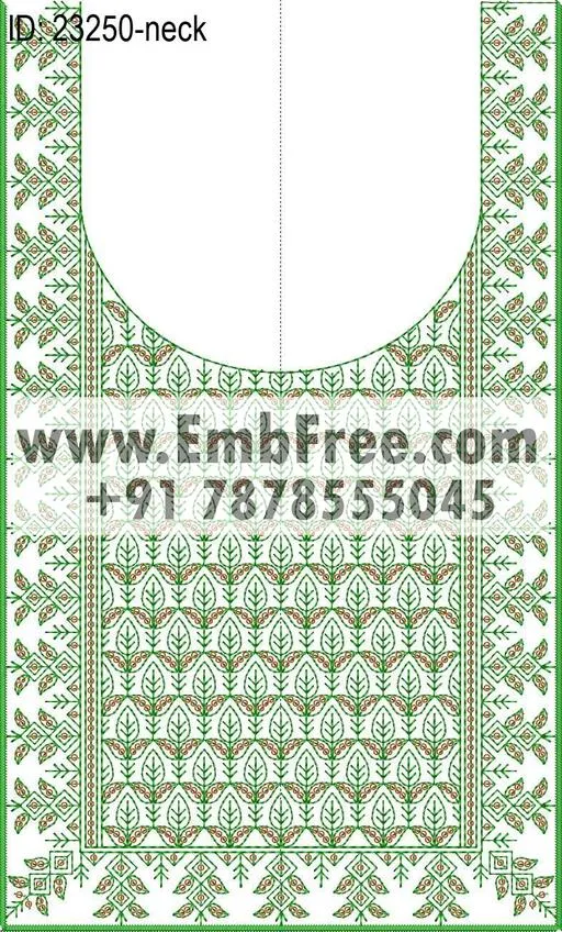 neck embroidery design