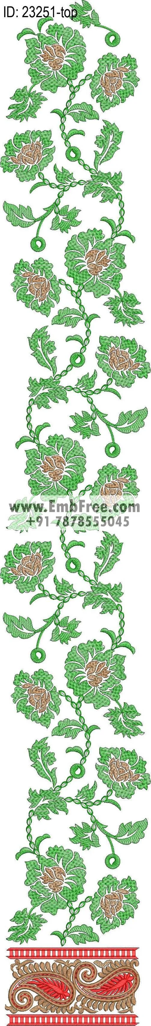 dress single head embroidery design