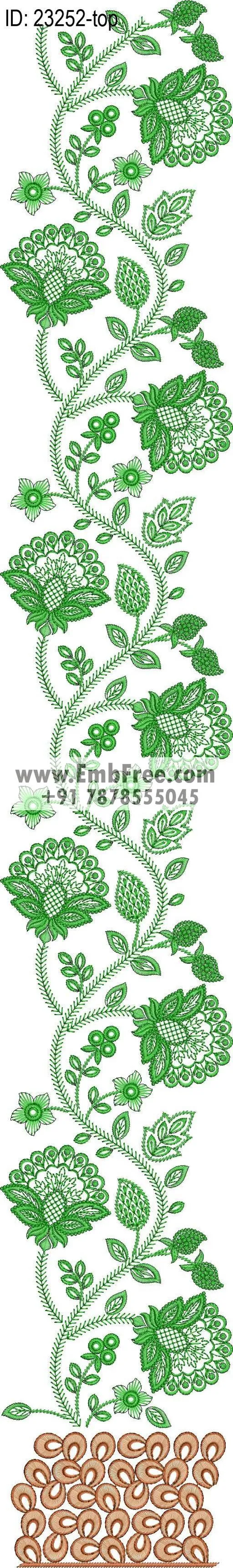 dress single head embroidery design