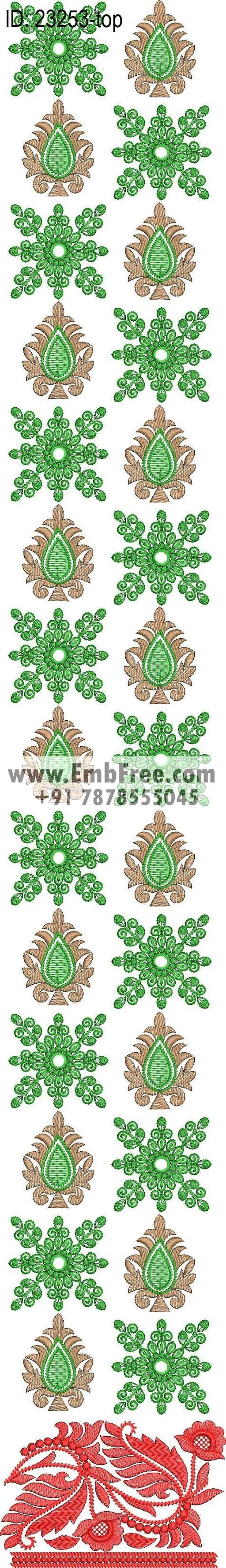 dress single head embroidery design