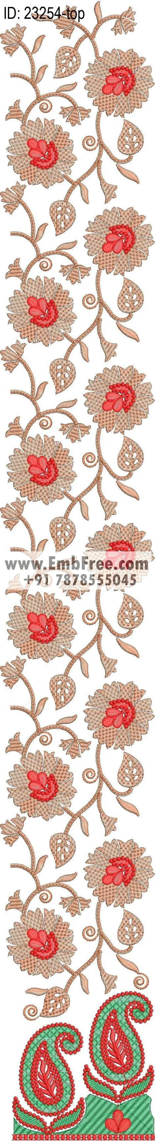 dress single head embroidery design