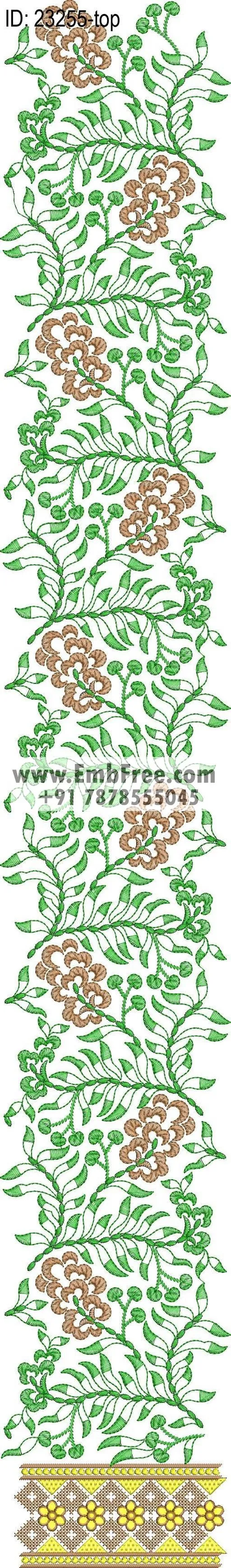 dress single head embroidery design