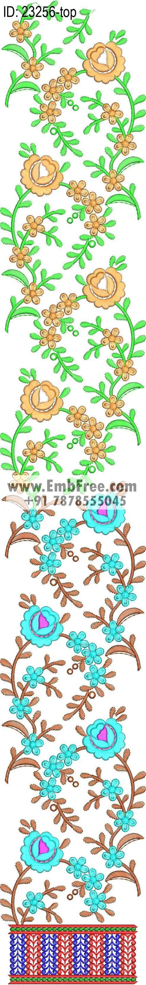 dress single head embroidery design
