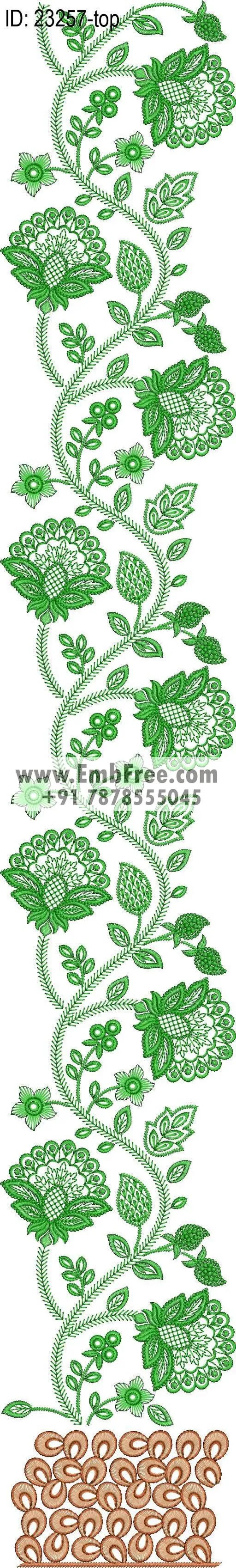 dress single head embroidery design