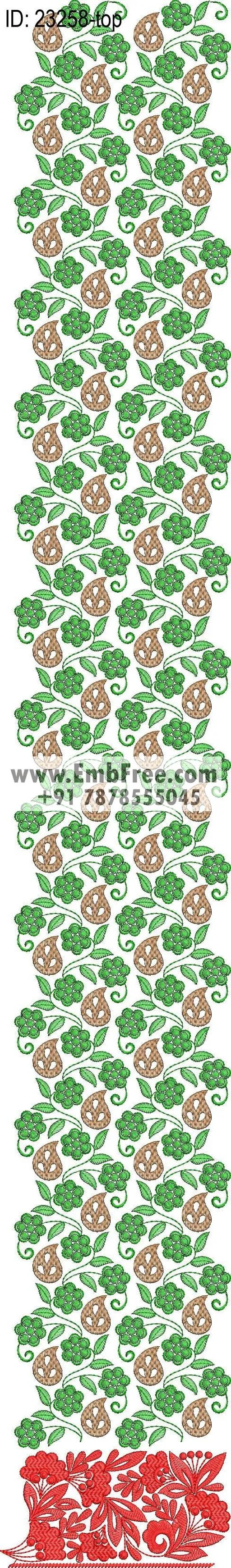 dress single head embroidery design
