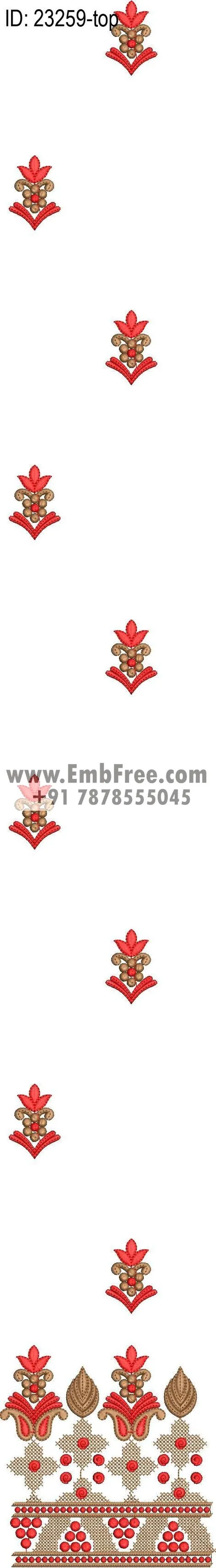 dress single head embroidery design
