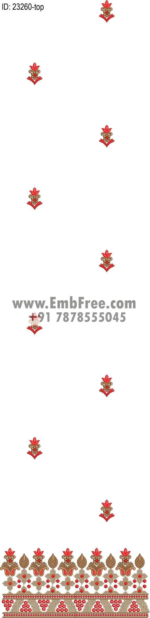 dress single head embroidery design