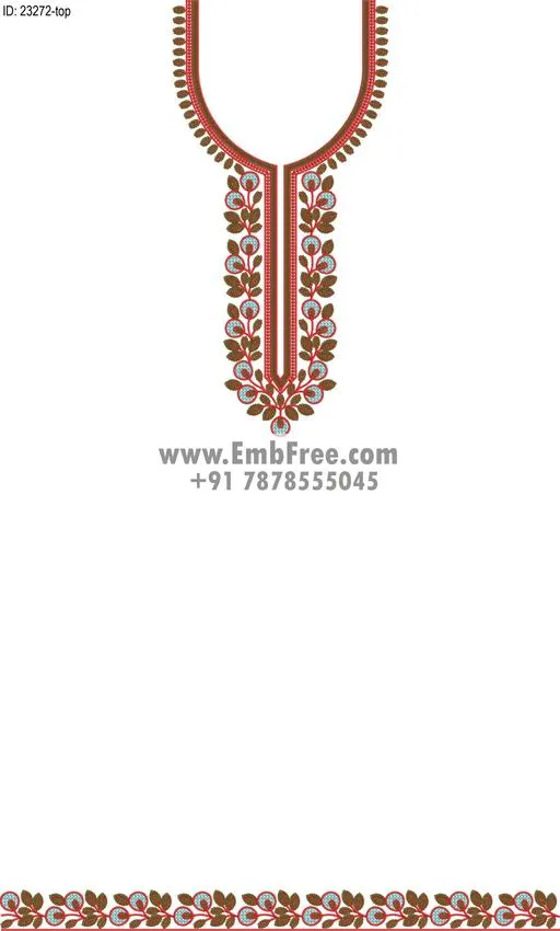 dress single head embroidery design