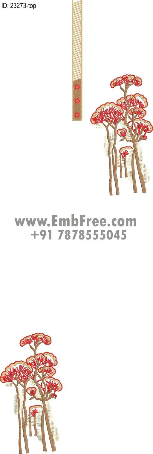 dress single head embroidery design