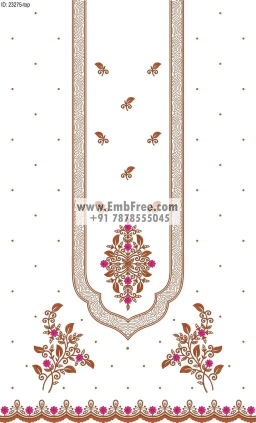 dress single head embroidery design
