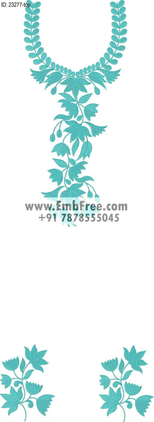 dress single head embroidery design