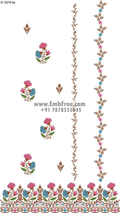 dress single head embroidery design