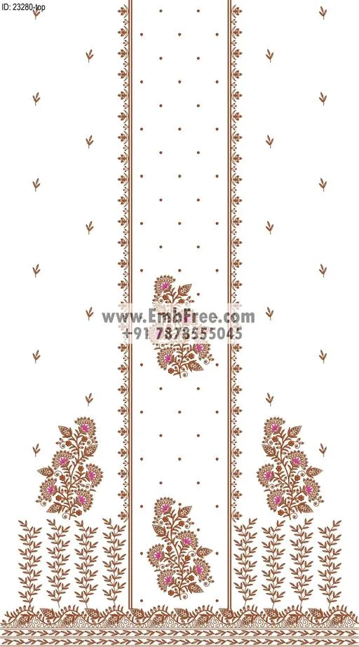dress single head embroidery design