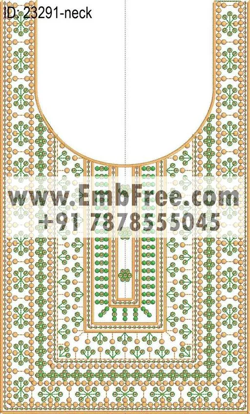 neck embroidery design