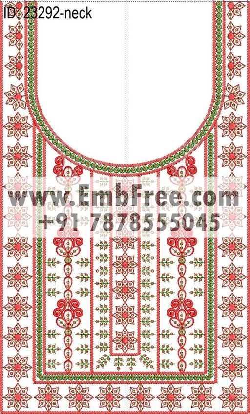 neck embroidery design