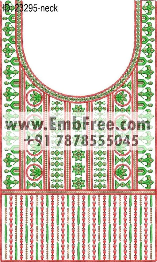 neck embroidery design