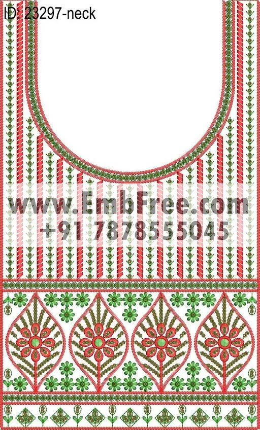 neck embroidery design