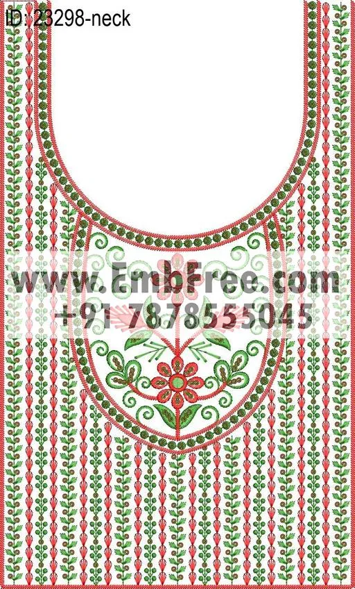 neck embroidery design
