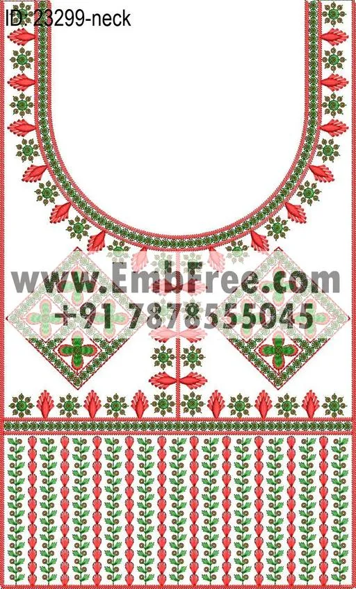 neck embroidery design