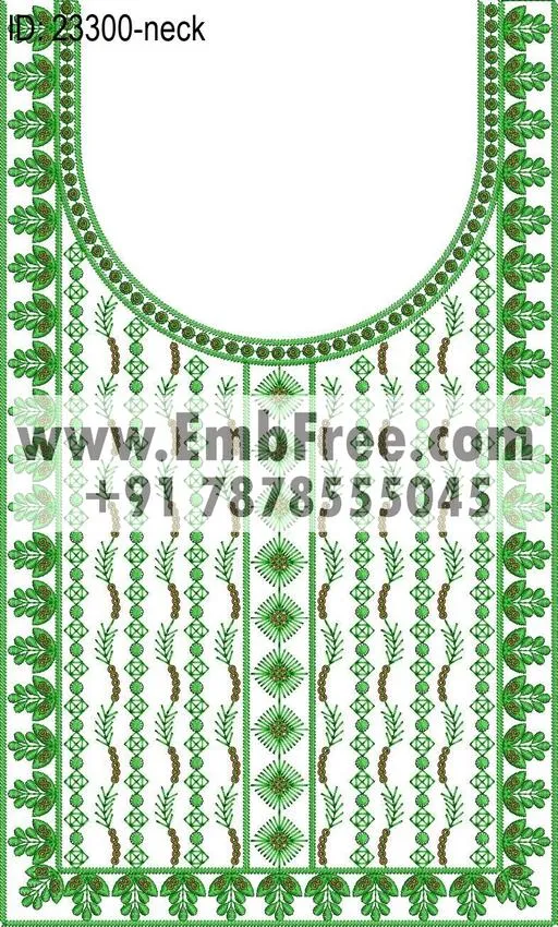 neck embroidery design