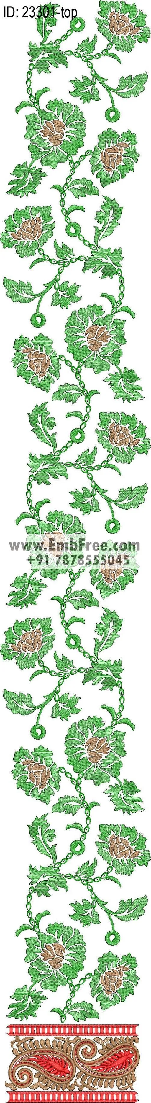 dress single head embroidery design