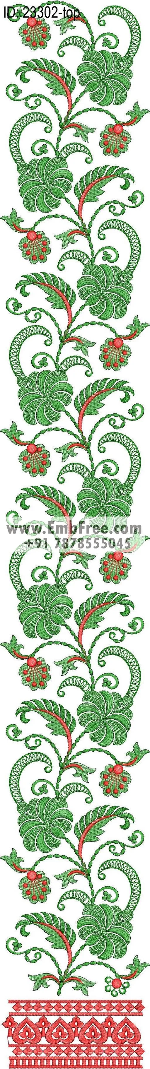 dress single head embroidery design