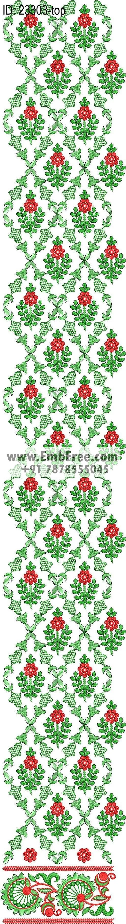 dress single head embroidery design