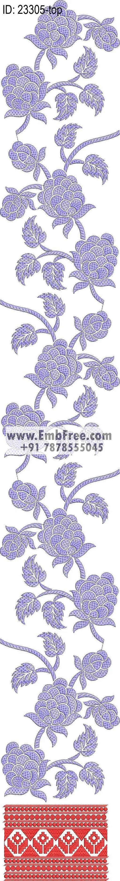 dress single head embroidery design