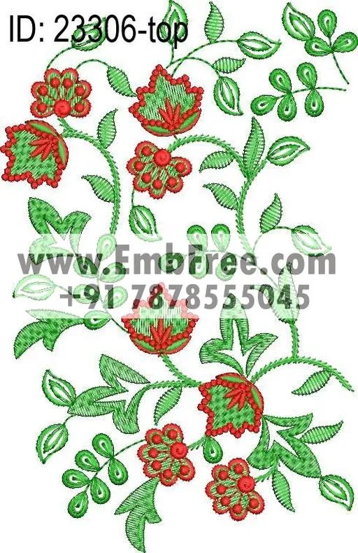 dress single head embroidery design